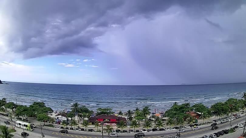 Bela Evolu O De Chuva Sobre O Mar De Ubatuba Sp Na Tarde Desta Segunda