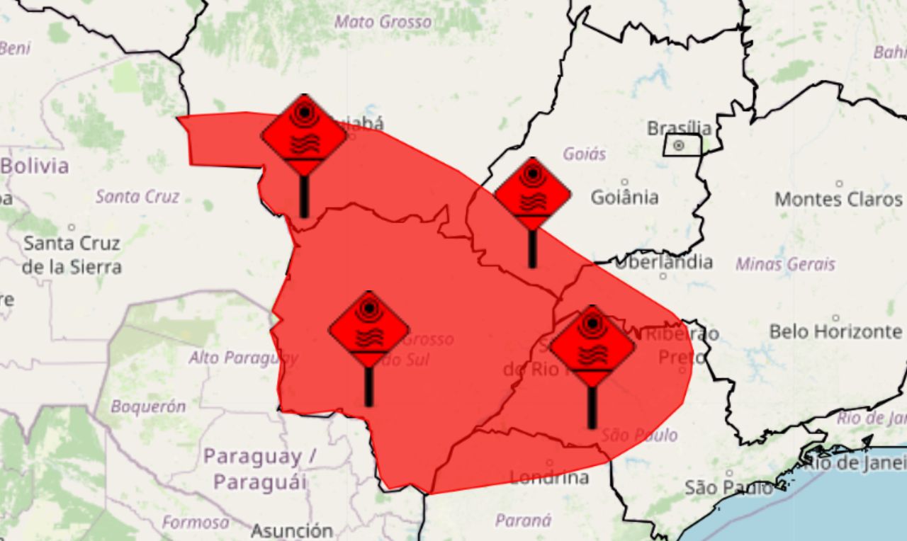 Alerta vermelho para onda de calor e ar seco em áreas do Centro-Oeste,  Sudeste e PR - Clima ao Vivo