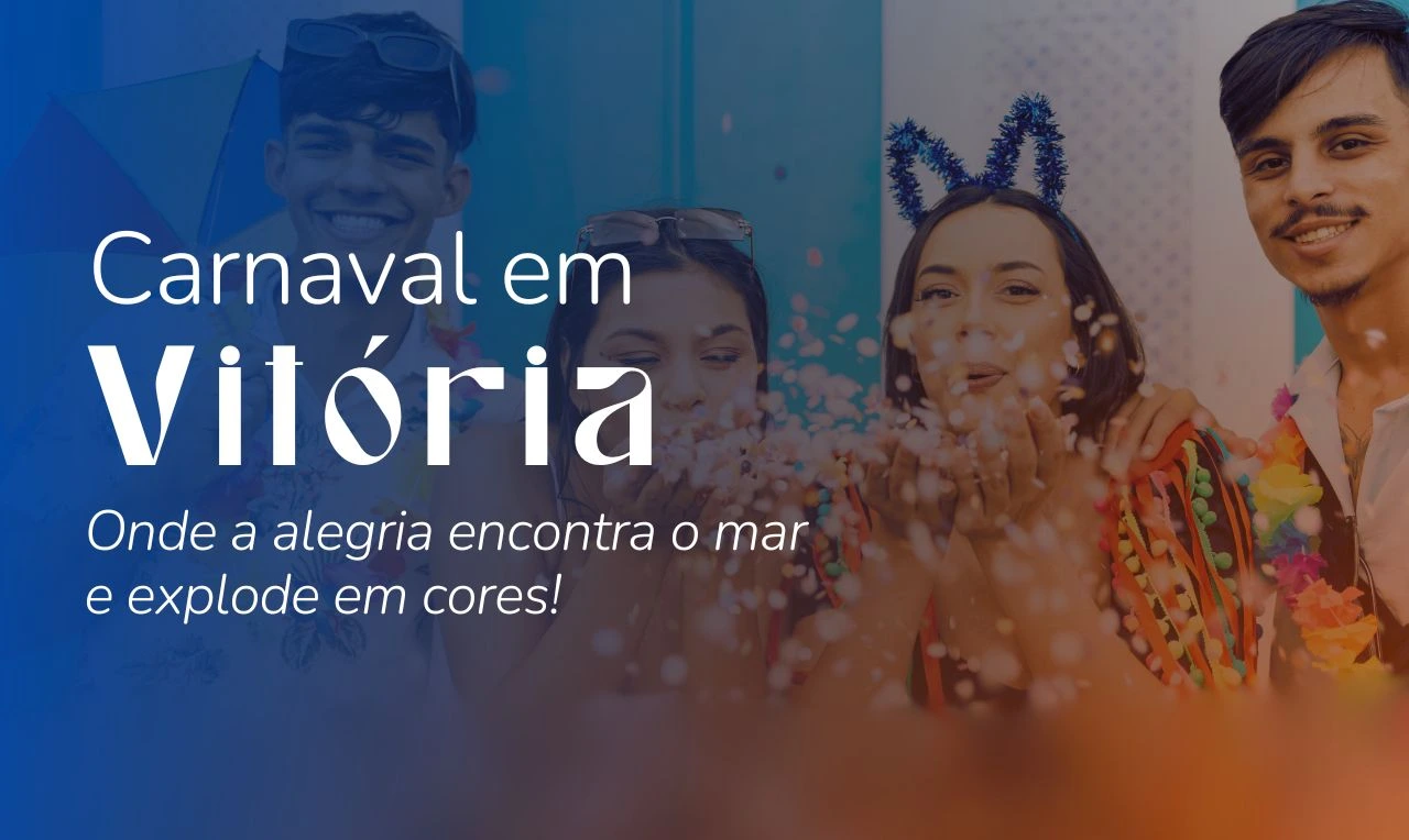 A imagem ilustra o carnaval na cidade de Vitória no Espírito Santo