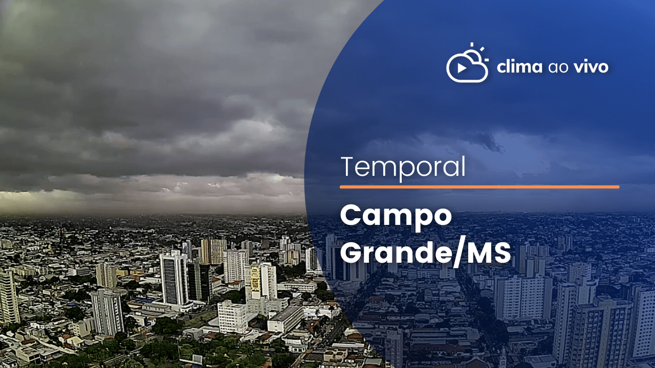Temporal e ventania em Campo Grande/MS - 06/10/22 - Clima ao Vivo