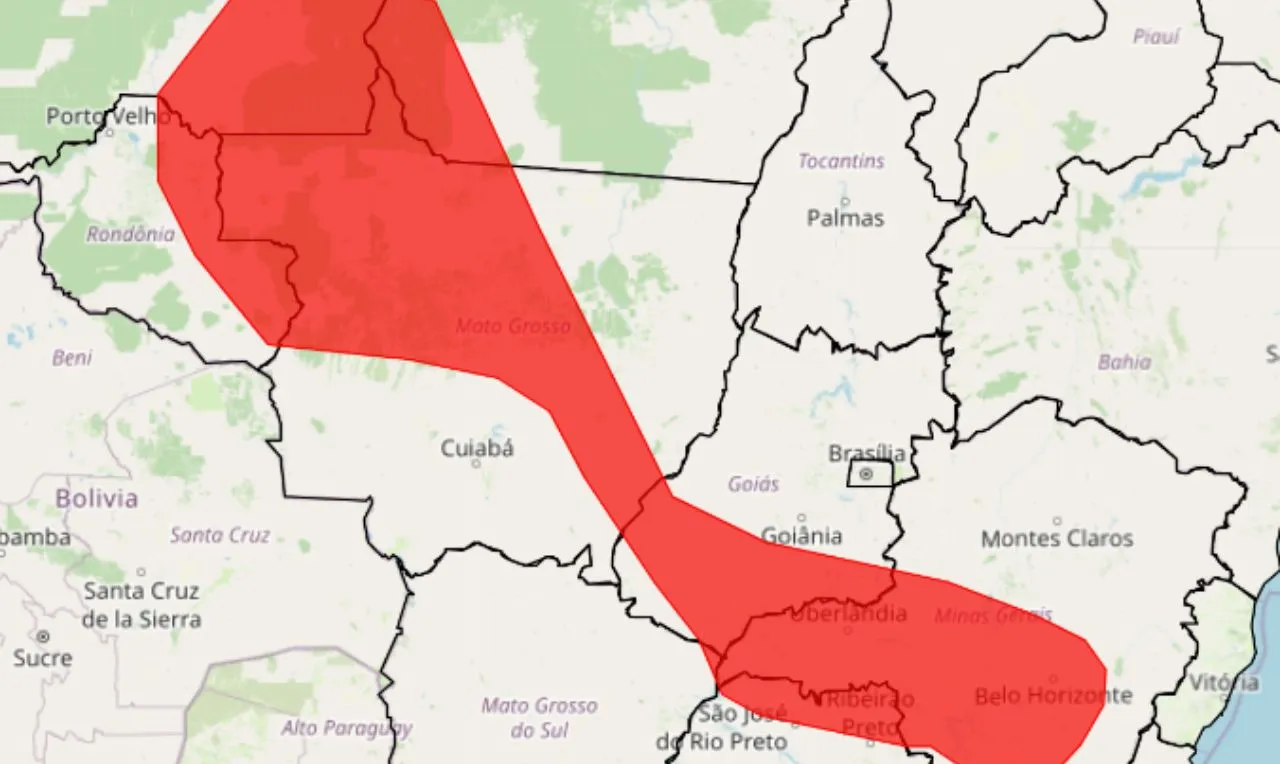 Calor Intenso: alerta vermelho para várias cidade da região Sudeste, Centro-Oeste e Norte