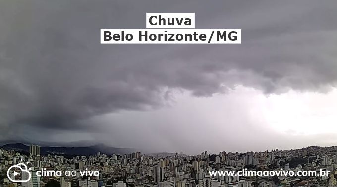 Na imagem mostra a pancada de chuva na capital mineira (Belo Horizonte MG)