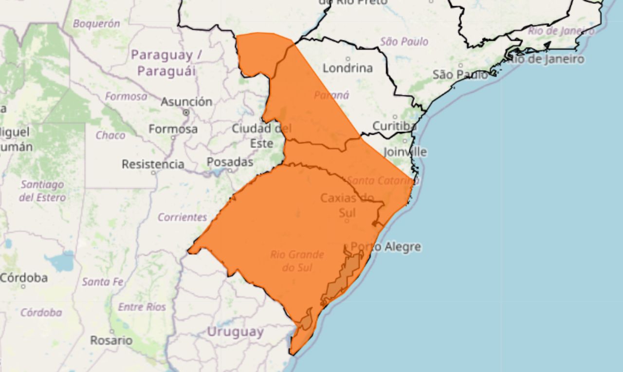 Fim de semana será de chuva na maior parte do RS; para o sábado, Inmet tem  alerta de tempestade na Metade Sul