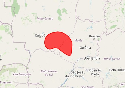 Alerta Vermelho: Parte do Mato Grosso e Goiás em situação meteorológica de  grande perigo - Clima ao Vivo
