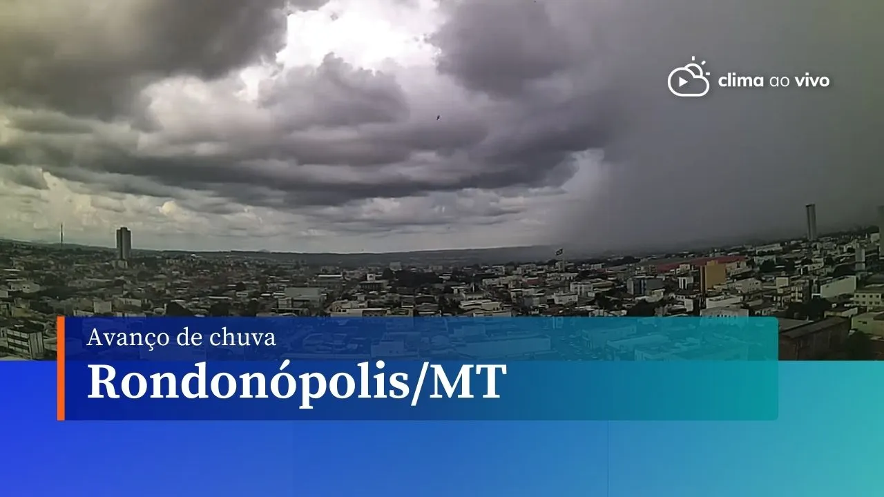 Avanço de chuva intensa em Rondonópolis/MT. Veja o vídeo exclusivo! - Clima  ao Vivo